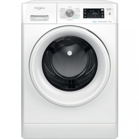 PROMOTII - Masina de spalat rufe frontala WHIRLPOOL FFB 8258 WV EE, 6th Sense, 8 kg, 1200rpm, Clasa B, alb