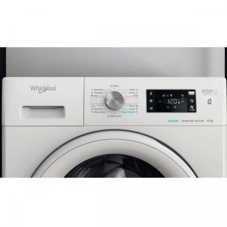 Masina de spalat rufe frontala WHIRLPOOL FFB 8258 WV EE, 6th Sense, 8 kg, 1200rpm, Clasa B, alb [3]