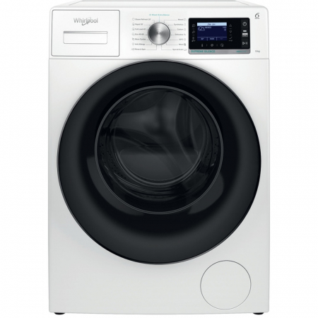 Electrocasnice mari - Masina de spalat rufe frontala WHIRLPOOL W6 98 SILENCE EE, Steam, 6th Sense, 9 kg, 1400rpm, Clasa A, alb