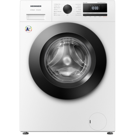 Electrocasnice mari - Masina de spalat rufe HEINNER HWM-HME8014IVA20+++, 8 KG, 1400 RPM, Clasa A-20%, MOTOR INVERTER, Display digital, Program Allergy steam, Alb