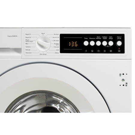 Masina de spalat rufe incorporabila LDK Higeea 812DD BI, 8 Kg, Clasa D, 1200 rpm, 15 programe, Anti-Alergic, Amanare pornire, Display LED, Alb [3]
