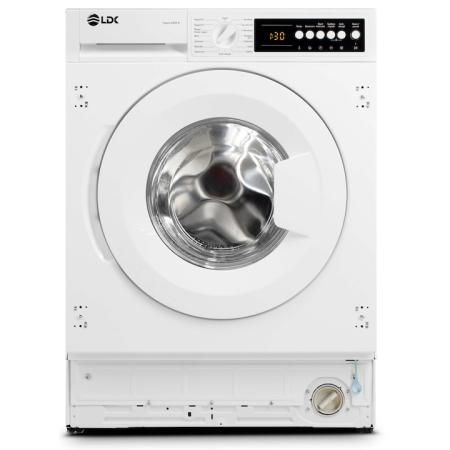 Masini de spalat rufe - Masina de spalat rufe incorporabila LDK Higeea 812DD BI, 8 Kg, Clasa D, 1200 rpm, 15 programe, Anti-Alergic, Amanare pornire, Display LED, Alb
