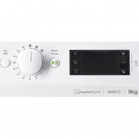 Masina de spalat rufe Indesit MTWE91484WKEE, 9 kg, 1400 rpm, Clasa C, Fast Cycles, Motor Inverter, Display Digital, Alb/Negru [3]