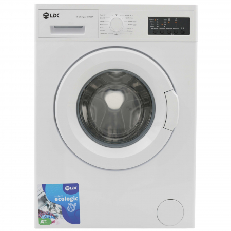Electrocasnice mari - Masina de spalat rufe LDK HIGEEA EL71SBWN Silver, Clasa D, Capacitate 7 Kg, 1000 rpm, Eco-logic, Argintiu
