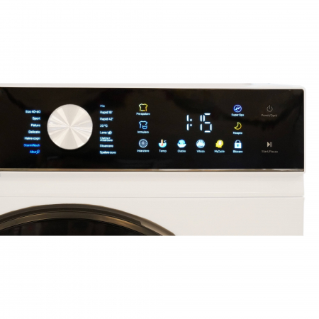 Masina de spalat rufe LDK Queen 714DITW, 7 Kg, Clasa A, 1400 rpm, 16 programe, Control Touch, Steam, Super Spa, Storm Wash, Night wash, My Cycle, Amanare pornire, Motor Inverter, Alb [2]