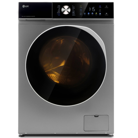 Masini de spalat rufe - Masina de spalat rufe LDK Queen 814DITS, 8 Kg, Clasa A, 1400 rpm, 16 programe, Control Touch, Steam, Super Spa, Storm Wash, Night wash, My Cycle, Amanare pornire, Motor Inverter, Argintiu