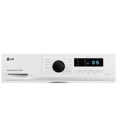 Masina de spalat rufe LDK Queen INV714SBKD, Clasa A, Capacitate 7 Kg, 1400 rpm, Steam, Amanare pornire, DrumClean, Motor Inverter, Alb [2]