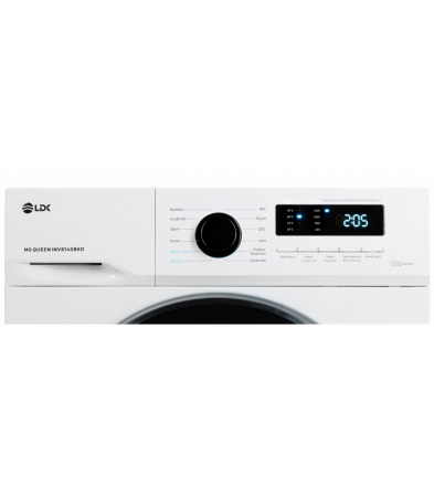 Masina de spalat rufe LDK Queen INV814SBKD, Clasa A, Capacitate 8 Kg, 1400 rpm, Steam, Amanare pornire, DrumClean, Motor Inverter, Alb [1]
