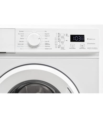 Masina de spalat rufe LDK Queen2 610DIW, Clasa A, Capacitate 6 Kg, 1000 rpm, 16 programe, Steam, Storm wash, Prespalare, Amanare pornire, Drum Clean, Slim, Motor Inverter, Alb [3]