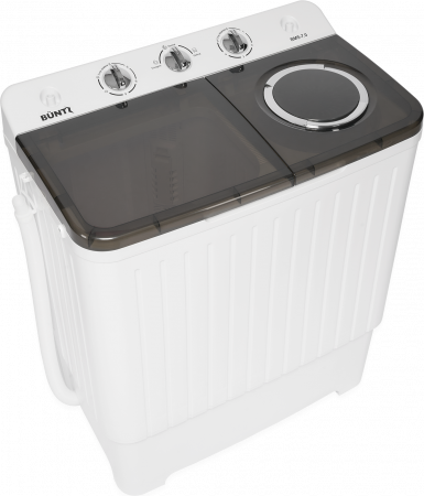 Masina de spalat rufe semiautomata Buntz BMS-70, 7 Kg, Capacitate rufe stoarcere 5.2 Kg, 400 W, Alb/Negru [1]