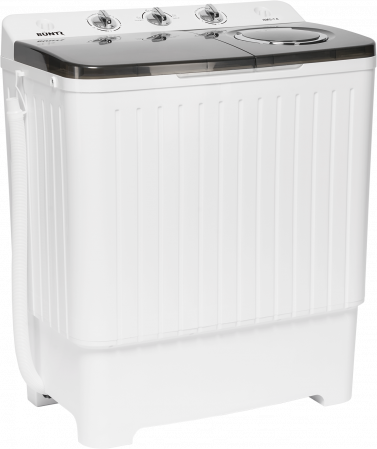 Masina de spalat rufe semiautomata Buntz BMS-70, 7 Kg, Capacitate rufe stoarcere 5.2 Kg, 400 W, Alb/Negru [2]