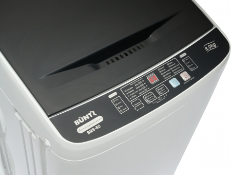 Masina de spalat rufe semiautomata cu storcator incorporat, Büntz BMS-80, 8 kg, 10 Programe de spalare, Display Led, 700 RPM, 355 W, Alb [2]