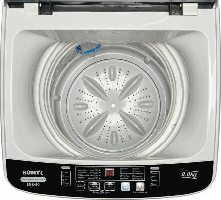 Masina de spalat rufe semiautomata cu storcator incorporat, Büntz BMS-80, 8 kg, 10 Programe de spalare, Display Led, 700 RPM, 355 W, Alb [4]