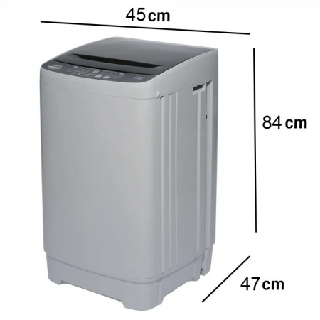 Masina de spalat rufe semiautomata, cuva din inox, Büntz BMS-60, 6 kg, 10 Programe spalare, Display Led, 700 RPM, 310 W, storcator incorporat, Gri [1]