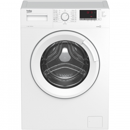 PROMOTII - Masina de spalat rufe Slim Beko WUE7512XWW, 7 kg, 1000 RPM, Clasa E, SteamCure, 60 cm, Alb