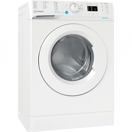 Masina de spalat rufe slim Indesit INNEX BWSA 51051 W EUN, 5 kg, 1000 rpm, Clasa F, Push&Go, Motor Universal, Display LED+, Alb [3]