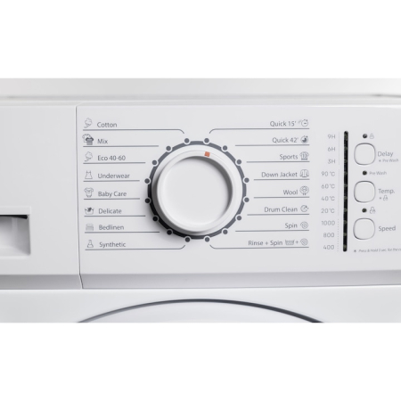 Mașină de spălat rufe VIVAX WFL-100616CSI, Inverter, 6 kg, 1000 rpm, Slim, Clasa energetică A, 16 programe, Pornire întârziată 3-18h, Spălare rapidă 15 min, Funcție abur, Alb [1]