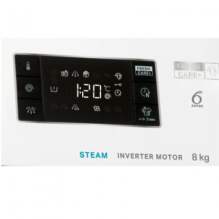 Masina de spalat rufe Whirlpool FreshCare+ FFB8258BVEE, 8 kg, 1200 RPM, Clasa B, Steam Refresh, Tehnologia al-6lea Simt, Motor Inverter, Alb [5]