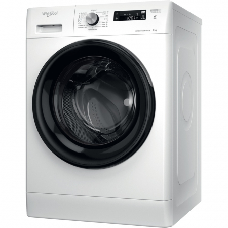 Masina de spalat rufe Whirlpool FreshCare+ FFS 7259 B EE, 7 kg, 1200 rpm, Clasa B, Tehnologia al-6lea Simt, Motor Inverter, Alb/Negru [2]