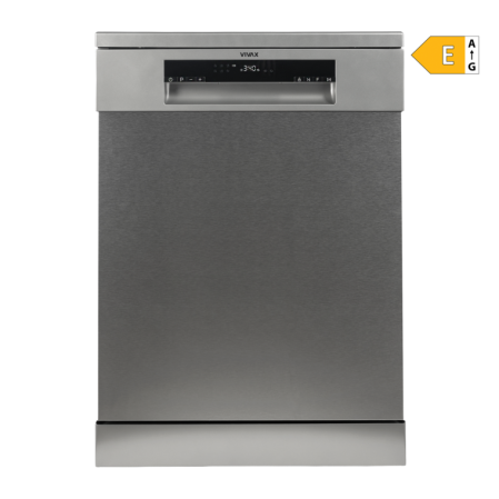 Masini de spalat vase - Masina de spalat vase independenta  Vivax DW-601472C X, 14 Seturi, 7 programe, Clasa E, Control digital, 60 cm, Argintiu