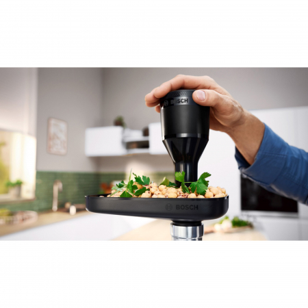 Masina de tocat carne Bosch MFWS440B, 1900 W, 2,5kg/min, cutit cu 2 taisuri, accesoriu inclus pentru carnati / umplut legume si kebbe,negru [3]