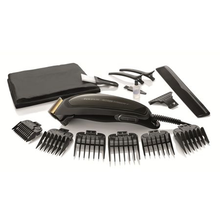Aparat de tuns Taurus Mithos Avant Plus,15 accesorii, Cutite titanium, Negru/Maro [10]