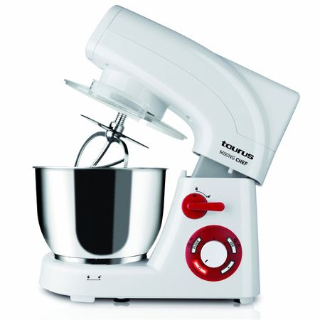Mixer Taurus Mixing Chef,1200W,Capacitate bol 5.5l, Alb/Rosu [12]
