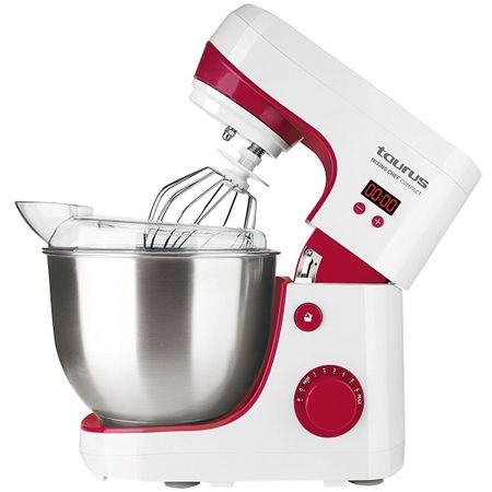 Mixer Taurus Mixing Chef Compact, 600W, Capacitate bol 4.2l, Alb/Rosu [6]