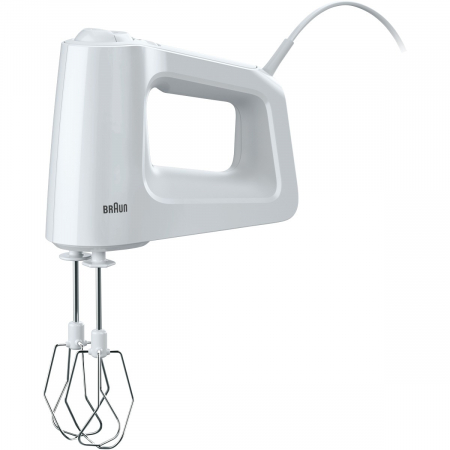 Mixere - Mixer de mana Braun HM3000, 450W, 5 Viteze, Alb