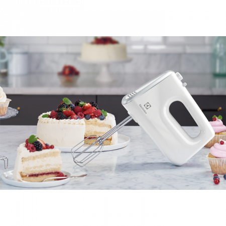 Mixer de mana Electrolux EHM3300, 450W, 5 viteze, Alb [2]