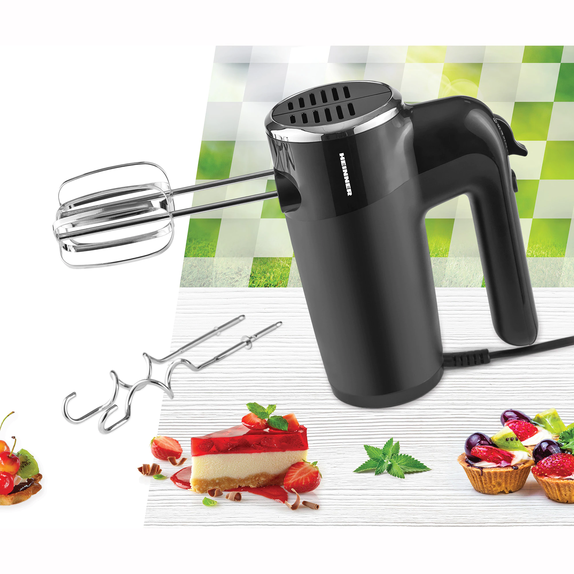 Mixer de mana Heinner Master Collection HM-300BK, 300 W, 5 Viteze + Turbo, Negru [1]