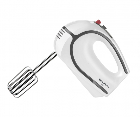 Blendere si mixere - Mixer Taurus Giro, 500 W, 5 viteze, functie Turbo, 2 teluri, 2 carlige, Alb/Gri