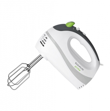 Blendere si mixere - Mixer Taurus Prima, 300W, 5 viteze, functie Turbo, 2 teluri, 2 carlige, Alb/Verde