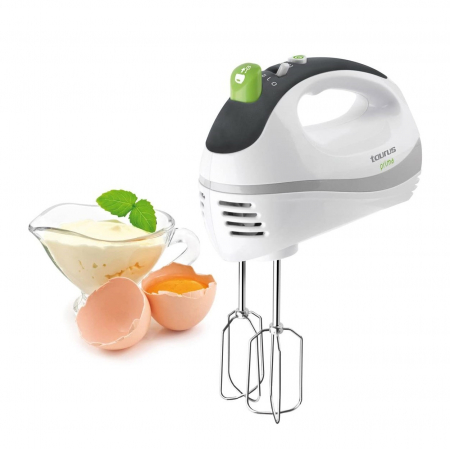 Mixer Taurus Prima, 300W, 5 viteze, functie Turbo, 2 teluri, 2 carlige, Alb/Verde [1]