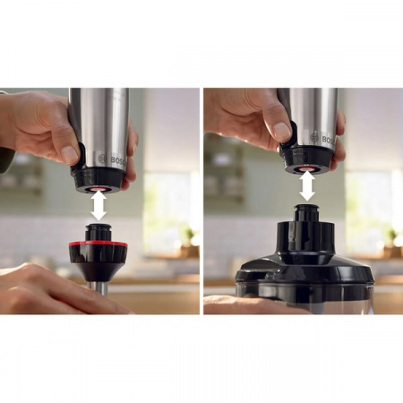 Mixer vertical BOSCH ErgoMaster MSM6M620, 0.6l, 1000W, viteza, variabila, negru-argintiu [4]