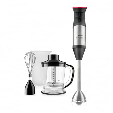 Mixer Taurus Bapi 1200 Plus Inox, 1200W 20 viteze, functie Puls, 4 accesori, chopper 1.0 l,Negru/Inox [6]