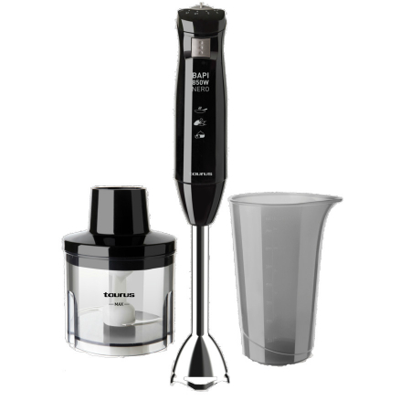 Blendere si mixere - Mixer Taurus Bapi 850 Nero, 850 W, 700 ml, 20 de viteze, Cutit cu 4 lame, Motor DC, Negru
