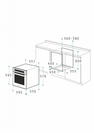 Pachet Cuptor electric Pyramis 60IN 6001 + Plita gaz Pyramis PG60V 4G40 4002 Inox [4]
