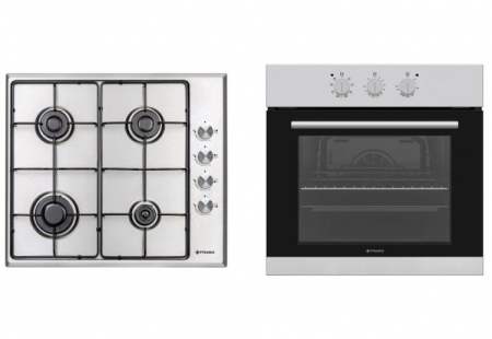 Plite incorporabile - Pachet Cuptor electric Pyramis 60IN 6001 + Plita gaz Pyramis PG60V 4G40 4002 Inox