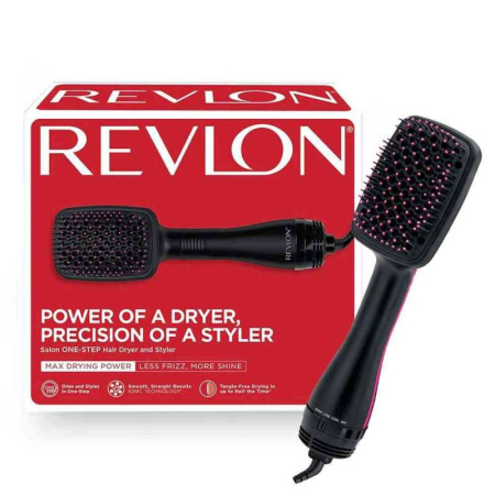 Uscatoare de par - Perie electrica de par REVLON One-Step Hair Dryer & Styler, RVDR52123E3, ionizare, 2 trepte de temperatura