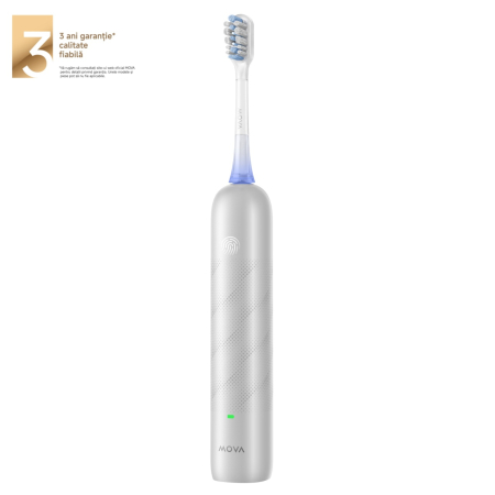 Ingrijire personala - Periuta de dinti electrica Mova Fresh Pro, 69000 vibratii/min, Wireless, Argintiu