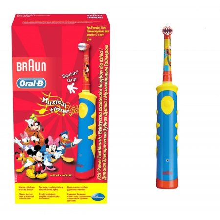 Periuta de dinti electrica Oral-B pentru copii D10.513K, 5600 oscilatii/min, rosu/albastru [0]