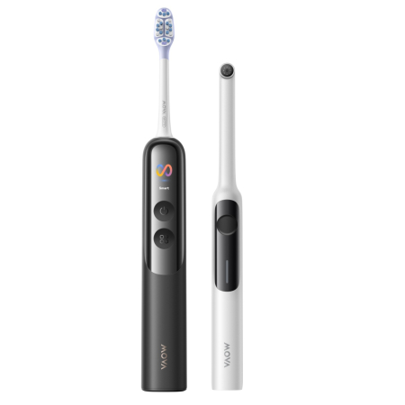 Ingrijire personala - Periuta de dinti electrica si Scanner pentru detectarea placii Mova Fresh20 Vision, 22.800 vibratii/min, Negru