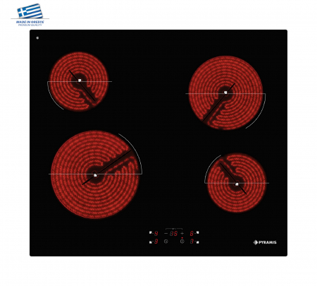 Electrocasnice mari - Plita electrica Pyramis PHC61430FMB Black Glass