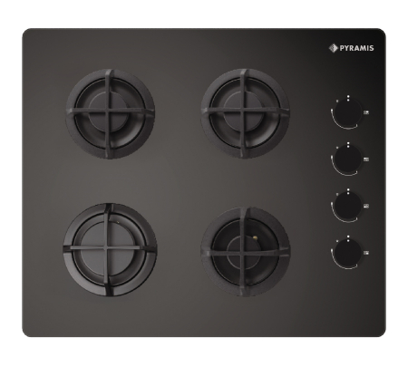 PROMOTII - Plita gaz Pyramis 5343.01 Black Glass