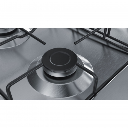 Plita incorporabila Bosch PGH6B5B80, Gaz, 4 arzatoare, Arzator economic, Arzator wok, 60 cm, Inox - RESIGILAT [1]