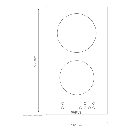 Plita incorporabila inductie Samus PSI-32BMG6, 2 zone, Neagra [2]
