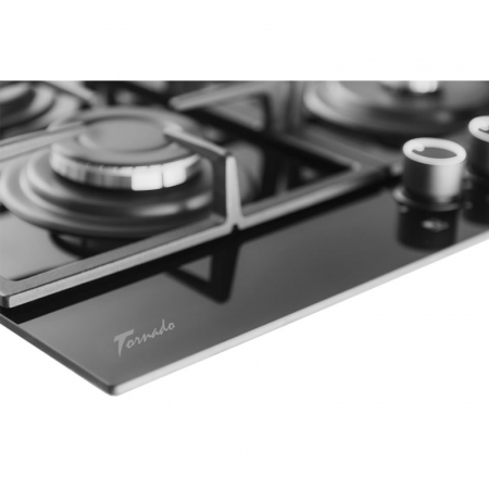 Plita incorporabila Tornado Simphony, iluminare led, autoaprindere integrata, supapa de siguranta, latime 60 cm, Negru [2]