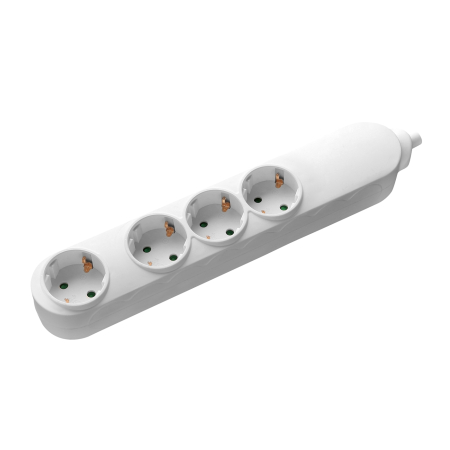 Prelungitoare Tensiune - Prelungitor Samus 4 prize Schuko, 3m, 3680w, 3x 1,5mmp, 4PS3-3680, Alba