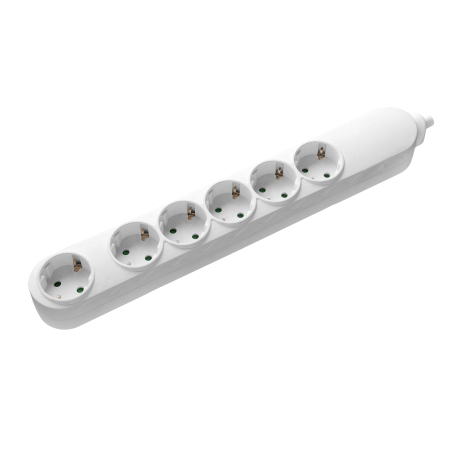 Prelungitoare Tensiune - Prelungitor Samus 6 prize Schuko, 5m, 3680w, 3x 1,5mmp, 6PS5-3680, Alba